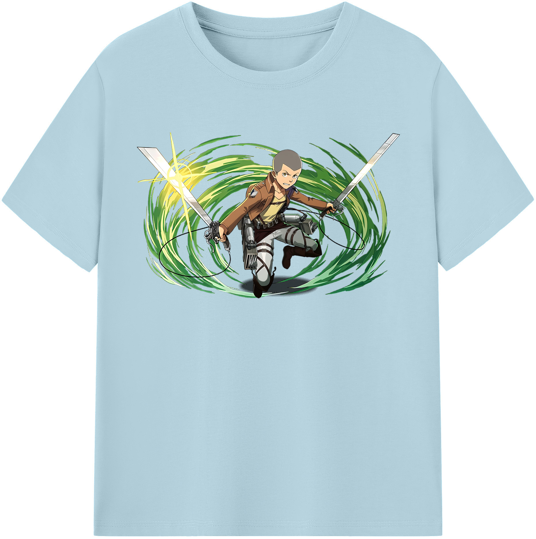 （画像用） 進撃の巨人 コニー·スプリンガー Attack on Titan Connie Springer 綿100％半袖Tシャツ（フロントプリント）